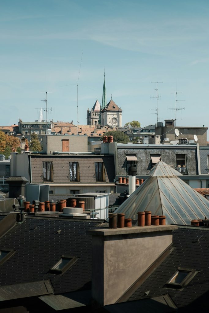 A view of Geneva from its rooftops